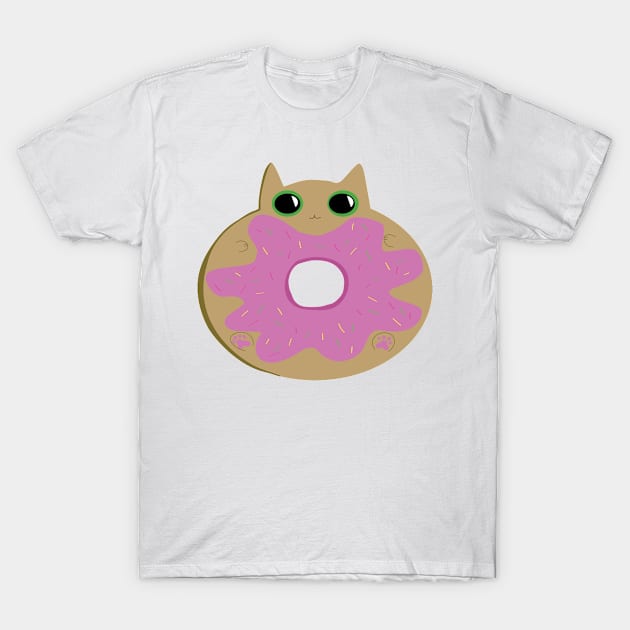 Donut Cat T-Shirt by KateHDesigns